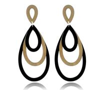 ONLYJUMP Boucles d'oreilles pendantes géométriques multicouches style ethnique vintage en bois naturel fait à la main africain léger pour femme, Bois, Pas de pierre précieuse