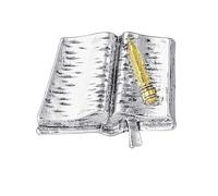 ONLYJUMP Broche en forme de livre en strass pour femme, bibliothécaire, enseignante, lecture de livres, broche pour bibliothécaires, amateurs de lecture, bijoux de rentrée scolaire, Grand, Acier allié