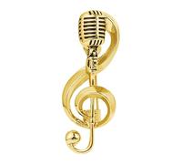 ONLYJUMP Broche Gutar en forme de note de musique pour femme avec strass délicats, écharpes, vestes, robes, costumes, corsages, brooches, bijoux musicaux, cadeaux, Grand, Acier allié, Zircone cubique