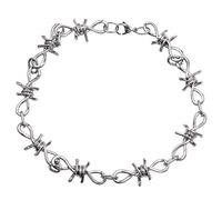 ONLYJUMP Collier ras du cou unisexe gothique épines - Collier ras du cou en alliage barbelé Hip Hop 50,8 cm, bijou punk cadeau pour homme et femme, Large, Métal, Pas de gemme