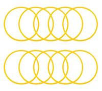 ONLYKXY Lot de 10 élastiques en silicone pour cheveux - 5,5 cm - Antidérapants - Souple - Pour femmes et filles - Pour tresses de queue de cheval - Accessoires pour cheveux mouillés - Jaune