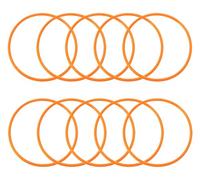 ONLYKXY Lot de 10 élastiques en silicone pour cheveux - 5,5 cm - Antidérapants - Souple - Pour femmes et filles - Pour tresses de queue de cheval - Accessoires pour cheveux mouillés - Orange