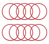 ONLYKXY Lot de 10 élastiques en silicone pour cheveux - 5,5 cm - Antidérapants - Souple - Pour femmes et filles - Pour tresses de queue de cheval - Accessoires pour cheveux mouillés - Rouge