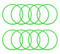 ONLYKXY Lot de 10 élastiques en silicone pour cheveux - 5,5 cm - Antidérapants - Souple - Pour femmes et filles - Pour tresses de queue de cheval - Accessoires pour cheveux mouillés - Vert