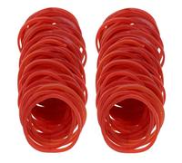 ONLYKXY Lot de 100 élastiques en caoutchouc naturel doux pour tresses de cheveux (25 mm, rouge)