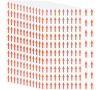 ONLYKXY Lot de 1200 étiquettes autocollantes en forme de flèche - 1,9 cm - Code couleur - Autocollant amovible - Petite étiquette rectangulaire pour inspection de produits - Indicateur de défauts