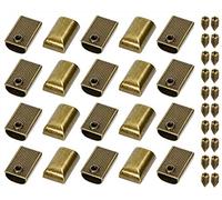 ONLYKXY Lot de 20 bouchons de fermeture éclair en métal de style rectangulaire, tirette de fermeture eclair (bronze)