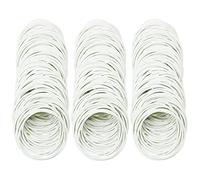 ONLYKXY Lot de 300 élastiques en caoutchouc naturel - Blanc - Pour tresses et cheveux - 50 mm
