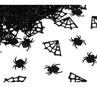 ONLYKXY Lot de 720 confettis noirs pour fête d'Halloween et bricolage (toile d'araignée + araignée)