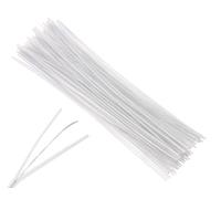 ONLYKXY Lot de 80 attaches torsadées en plastique réutilisables pour plantes, gâteaux, bonbons, sacs - 18 cm - Argenté