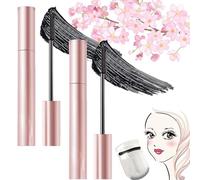 Onlymay Mascara, Onlymay Waterproof Mascara, 3D Curling Eyelash Iron Mascara, Long-Lasting Waterproof & Smudge-Proof, Embrace the Allure of Long, Thick Lashes (2*Black)