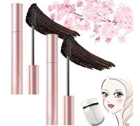 Onlymay Mascara, Onlymay Waterproof Mascara, 3D Curling Eyelash Iron Mascara, Long-Lasting Waterproof & Smudge-Proof, Embrace the Allure of Long, Thick Lashes (2*Brown)