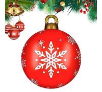 Onlynery Boule géante de Noël,Boule Gonflable extérieure de PVC de Noël résistante à l'usure de 24 Pouces | Décoration extérieure de Noël Gonflable pour fenêtre de Porte d'anniversaire du Nouvel an