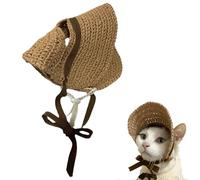 Onlynery Chapeau de Paille pour Chien, Chapeau de Seau pour Chien - Chapeau de Refroidissement pour d’été pour Petit | Cat Sombrero, de pour pour Chat, Petits Chiens