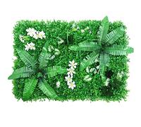 Onlynery Faux Panneaux muraux en Gazon, 40x60 cm Haie Artificielle Plant-e Guirlande Vigne Verte Panneau De Mur Végétal, Mur Vegetal Artificiel Exterieur pour Célébration, Mariage, Cuisine, Jardin
