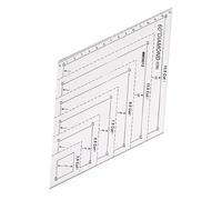 Onlynery Gabaries De - Règle Rhomboïde 60 Degrés Gabarit de | Fournitures Transparentes pour Art Textile et Projets Créatifs