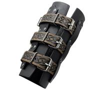 Onlynery Gantelet mercenaire en Faux Cuir,Brassards médiévaux en Cuir PU avec Boucle | Brassards en Cuir rétro pour Hommes pour Un Usage Quotidien, fête