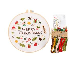 Onlynery Kits de Broderie de Noël, Stitches Practice Kit Couture Calendrier de l’Avent, Kit de Points de Croix avec Motifs et Instructions, Compte à rebours de 24 Jours pour Filles et Femmes