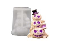 Onlynery Moule à en silicone - Moule 3D en Silicone Réutilisable à Trois Couches - à Chocolat en Forme de Crâne,Pour Pâtisseries Bonbons Gélifiés Savon Bougies Artisanat Fête Classe