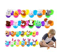 Onlynery Petit Animal en Peluche de Pâques, Jouet en Peluche œuf de Pâques | Ensemble de 24 Mini Jouets Animaux en Peluche,Ensemble de Porte-clés Mignon Petit Animal en Peluche, remplisseurs de Sacs