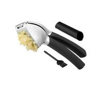 Onlynery Presse-Ail En Acier ydable | Avec Brosse De Nettoyage Et Éplucheur En Silicone | Outil pour Écraser l'Ail | Pour Sautés, Salades, Soupes, Cuisine Saine, Restaurant et Camping