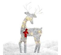 Onlynery Renne Lumineux Noël Exterieur, Déco Lumineuse, Cerf Illuminé Décor Noël, Renne Noel Lumineux, Renne Noel Exterieur LED, Decoration Noel Exterieur en Métal pour Fête, Jardin