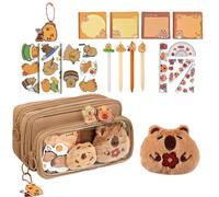 Onlynery Trousses Scolaires,Capybara Trousse Scolaire Mignonne Set De Papeterie | Grande Pochette À Crayons Porte-Trousse Fournitures Scolaires pour Élèves du Primaire, Collège, Lycée Et