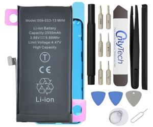 OnlyTech - Batterie Premium Capacité augmentée de Remplacement pour iPhone 13 Mini - Capacité 2550mAh, qualité identique (Puce TI) - Kit 15 Outils et adhésif écran Inclus