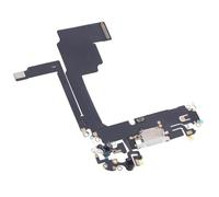 OnlyTech - Nappe interne du connecteur de charge, du micro et de l'antenne de remplacement pour iPhone 15 Pro Titane Blanc