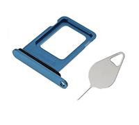 OnlyTech - Tiroir de la Carte SIM de Remplacement pour iPhone 13 Mini Bleu - avec Joint d'étanchéité installé + Outil d'extraction