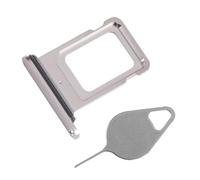 OnlyTech - Tiroir SIM Titane Blanc avec extracteur de Remplacement et Joint d'étanchéité pour iPhone 15 Pro et 15 Pro Max