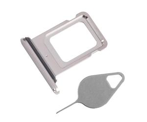 OnlyTech - Tiroir SIM Titane Blanc avec extracteur de Remplacement et Joint d'étanchéité pour iPhone 15 Pro et 15 Pro Max
