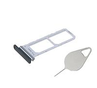 OnlyTech - Tiroir/Support de la Carte Double sim et Carte mémoire Micro SD de Remplacement pour Le Samsung Galaxy Note 10 Plus SM-N975 Noir + Outil d'extraction