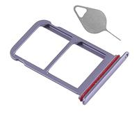 OnlyTech - Tiroir/Support de la Carte Double sim et Carte mémoire Micro SD du Huawei P20 Pro Violet + Outil d'extraction
