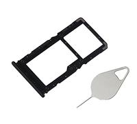 OnlyTech - Tiroir/Support de la Carte Double sim et Carte mémoire Micro SD du Xiaomi Redmi Note 7 Noir + Outil d'extraction