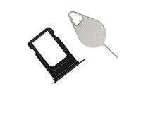 OnlyTech - Tiroir/Support de la Carte sim de Remplacement pour l'iPhone 7 Noir - avec Joint d'étanchéité installé + Outil d'extraction