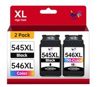 ONLYU PG 545XL CL 546XL Remplacement pour Cartouches d'encre Canon 545-546 XL pour Pixma TS3350 TS3450 TS3451 TS3452 TS3150 TR4650 MG2550S MG2950 MG3050 MX495 (1 Noir, 1 Tricolore)