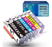 ONLYU PGI-580XXL CLI-581XXL cartouches d'encre compatibles pour canon 580 canon 581 pour Canon Pixma TS8350 canon pixma TS8250 TS8351 TS8150 TS8151 TS8152 TS8251 TS8252 TS8352 TS9150 TS9155(Pack de 6)