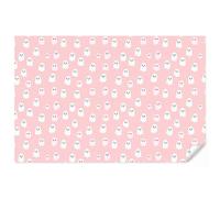 OnlyWow© Papier Peint Intissé 400x280 cm Pour Chambre D'Enfant Bébé Salle De Jeux Mural Wallpaper Déco Papiers Peints Enfants Fantômes - Motif - Rose