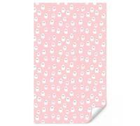 OnlyWow© Papier Peint Vinyle Qualité Supérieure 140x240 cm Pour Chambre D'Enfant Bébé Salle De Jeux Mural Wallpaper Déco Papiers Peints Enfants Fantômes - Motif - Rose