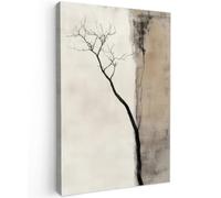 OnlyWow© Tableau De Jardin 40x60 cm Original Mur Decoration Balcon Murale Peinture Tableaux Terrasse Impression Art Mural Deco Décoratif Muraux Wabi sabi - Plante - Beige