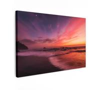 OnlyWow© Tableau De Jardin 60x40 cm Original Mur Decoration Balcon Murale Peinture Tableaux Terrasse Impression Art Mural Deco Décoratif Muraux Plage - Mer - Nature - Soirée