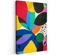 OnlyWow© Tableau De Jardin 60x90 cm Original Mur Decoration Balcon Murale Peinture Tableaux Terrasse Impression Art Mural Deco Décoratif Muraux Formes - Points - Coloré