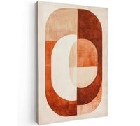 OnlyWow© Tableau De Jardin 80x120 cm Original Mur Decoration Balcon Murale Peinture Tableaux Terrasse Impression Art Mural Deco Décoratif Muraux Illustration - Abstrait - Formes - Rouge