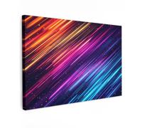 OnlyWow© Tableau De Jardin 90x60 cm Impressions Toiles Reproductions Décoration Moderne sur Mural Decoratifs Photo Vitesse - Cosmos - Coloré