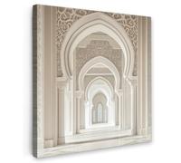 OnlyWow© Tableau De Jardin Original Mur Decoration Balcon Murale Peinture | 70x70 cm - Tableaux Terrasse Impression Art Mural Deco Décoratif Muraux Mosquée - Architecture - Ramadan - Islamique