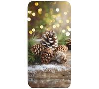 OnlyWow© Tapis Bain 60x120 cm Non Slip Bath Mat Douche Absorbant Toilette Decoration Antidérapant Lavable Accessoire Baignoire Innovant Pommes de pin - Esprit Noël - Marron - Vert