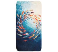 OnlyWow© Tapis Bain 60x120 cm Non Slip Bath Mat Douche Absorbant Toilette Decoration Antidérapant Lavable Accessoire Baignoire Innovant Mer - Poissons - Colorés - Dynamiques
