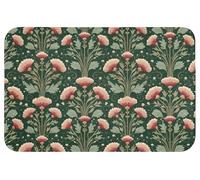 OnlyWow© Tapis Bain 60x40 cm Non Slip Bath Mat Douche Absorbant Toilette Decoration Antidérapant Lavable Accessoire Baignoire Innovant Motif - Botanique - Coloré