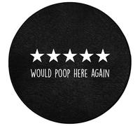 OnlyWow© Tapis Bain 70x70 cm Non Slip Bath Mat Douche Absorbant Toilette Decoration Antidérapant Lavable Accessoire Baignoire Innovant Citations - Je referais Mes Besoins Ici - Humour - Noir